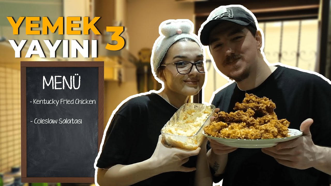 Gicaas & Yaren YEMEK YAYINI - Kentucky Fried Chicken ve Coleslaw Salata Tarifi