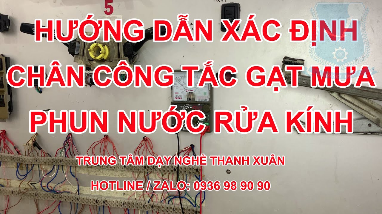 HD xác định chân công tắc gạt mưa phun nước rửa kính -... - youtube