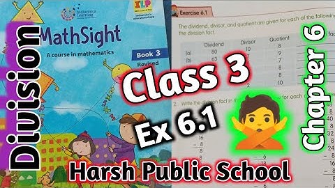 Exercise  Ex 6.1 Chapter 6 Division Class 3 Maths Sight|Chapter 6 Division|Class3Maths|#hpsgurugram