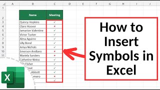 How to Insert Symbol in Excel