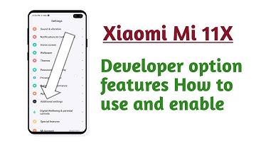 Xiaomi Mi 11X , How to use and enable Developer option features explain