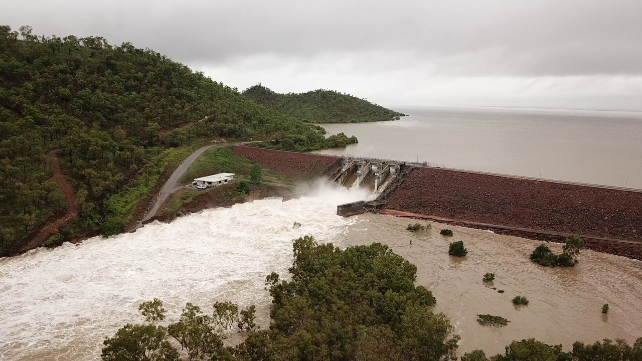 Townsville 2019 Flood Drone Footage Dam 04 02 2019 YouTube