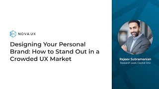 NoVA UX April 2022: Designing Your Personal Brand: How to Stand Out in a Crowded UX Market