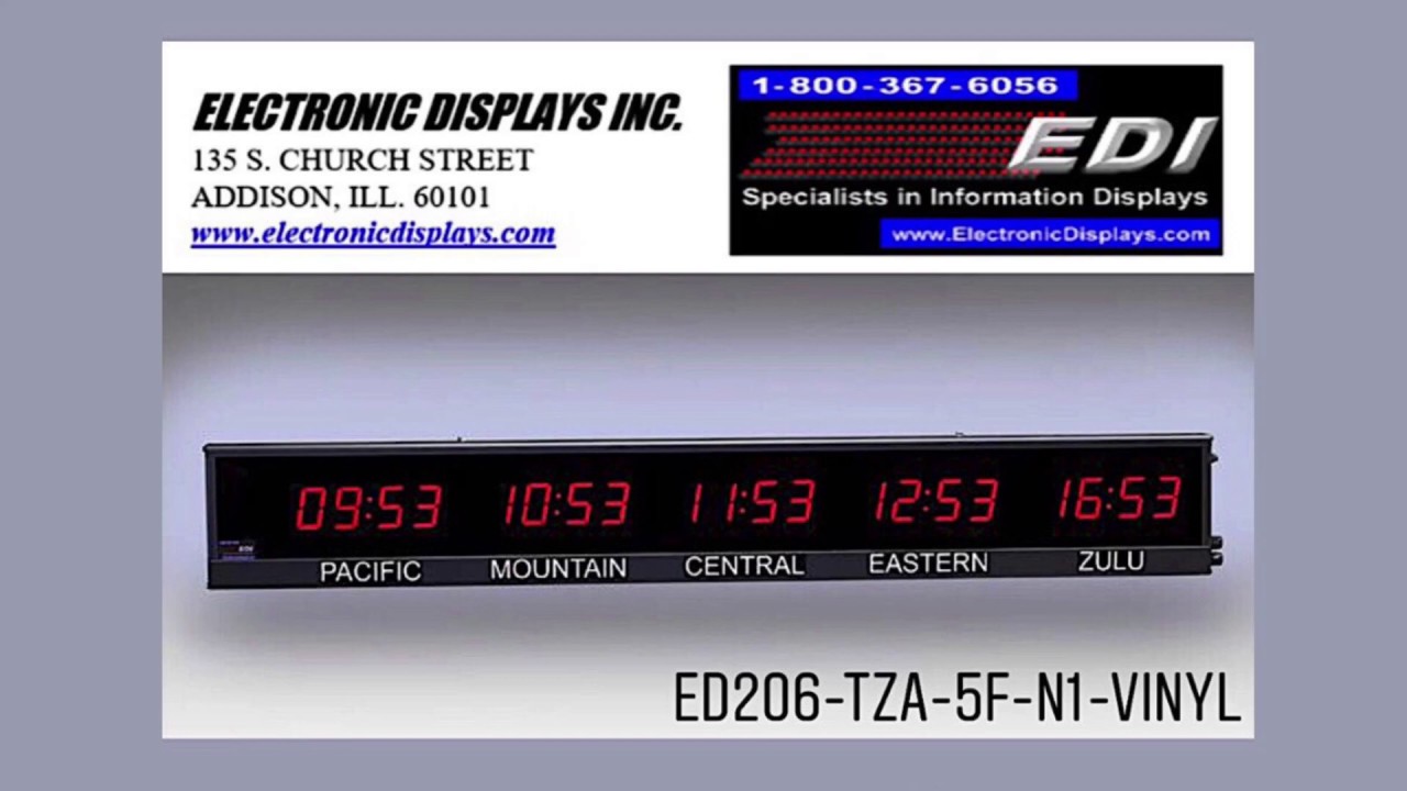 digital time zone clocks
