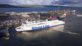 Stena Embla arrives in Belfast