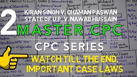 Civil Procedure Code Tips to Learn (Master CPC) Part 2 Important Notes CPC Sections 👍