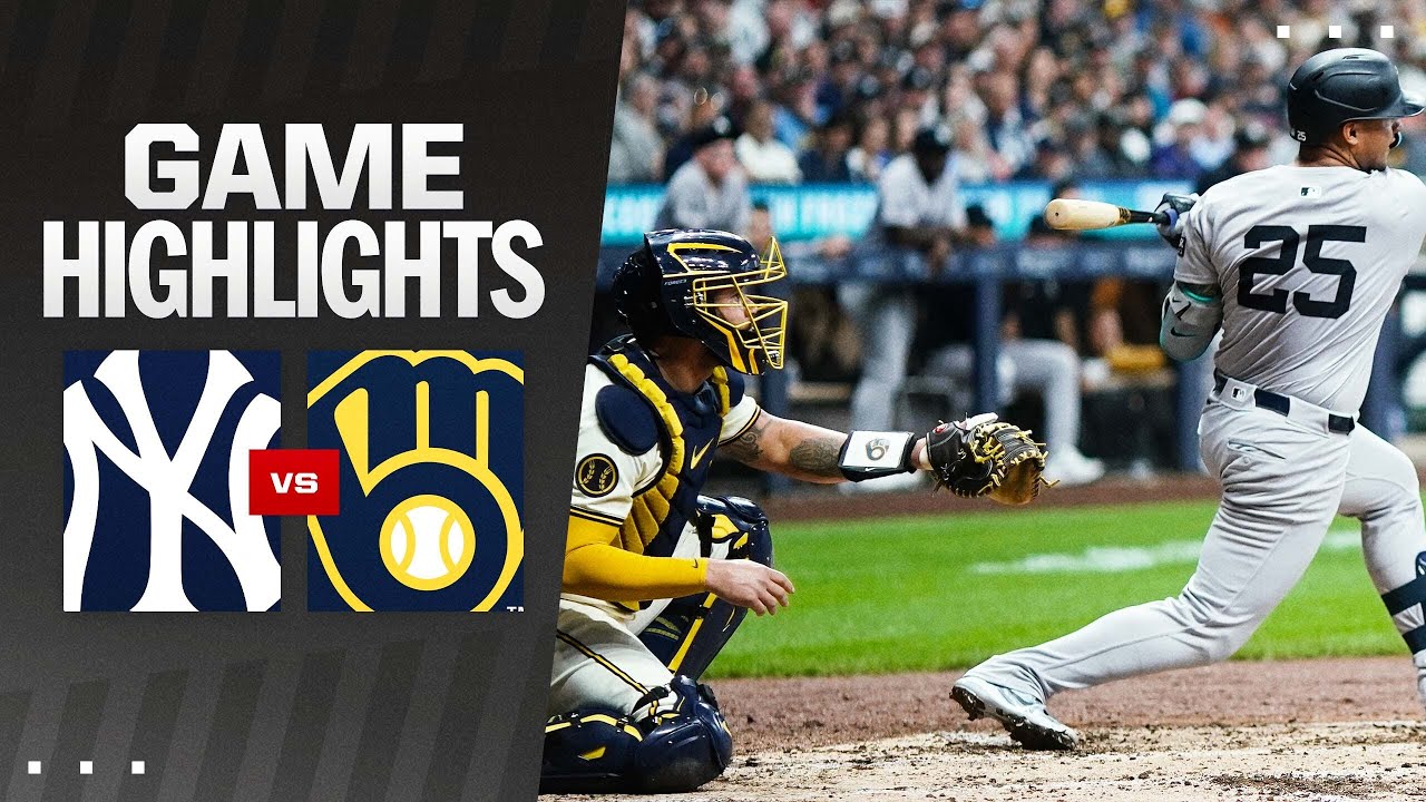 Yankees vs Brewers Game Highlights 42724  MLB Highlights