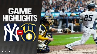 Yankees vs. Brewers Game Highlights (4\/27\/24) | MLB Highlights
