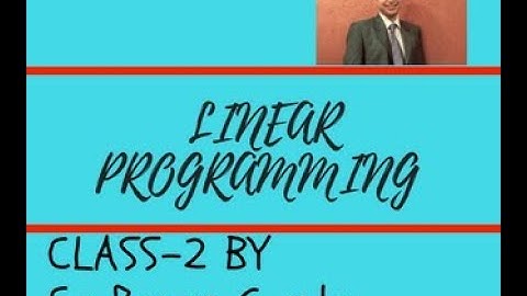 CA Final Costing |  Linear Programming (LPP)-2nd Class-Hindi