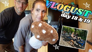 VLOGUST DAY 18 & 19-COOKING WITH THE HUBS & RIDING THE RAIL TRAIL