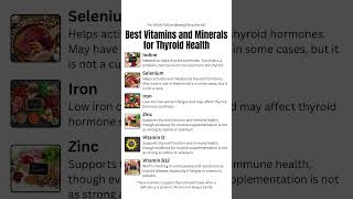 Best Vitamins and Minerals For Thyroid Health! #shorts #health #thyroid