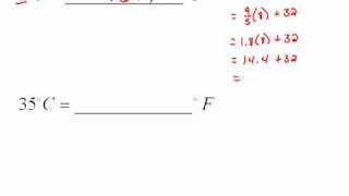 Converting from Celsius to Fahrenheit Temperatures 7.5