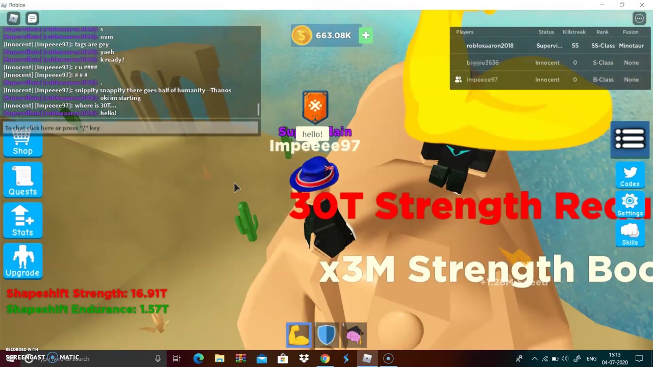 Strength Clicker Simulator how to grind strength without an auto clicker(super power fighting ...