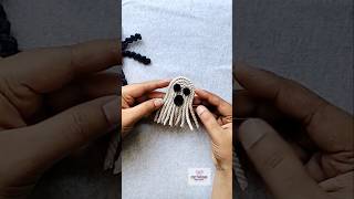 DIY Macrame Ghost 🎃 | Cute Halloween Ornament, Keychain & Magnet | Easy Boho Craft Idea  | #shorts