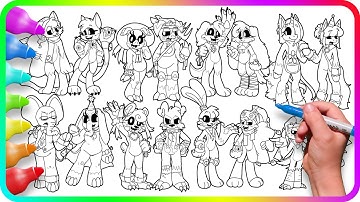 Coloring Pages SMILING CRITTERS vs FROWNING CRITTERS / Satisfying Coloring Poppy Playtime characters