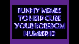 Funny memes to help cure your boredom number 12