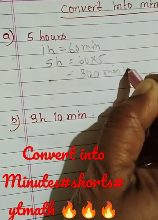 Convert into minutes shorts ytmath youtube