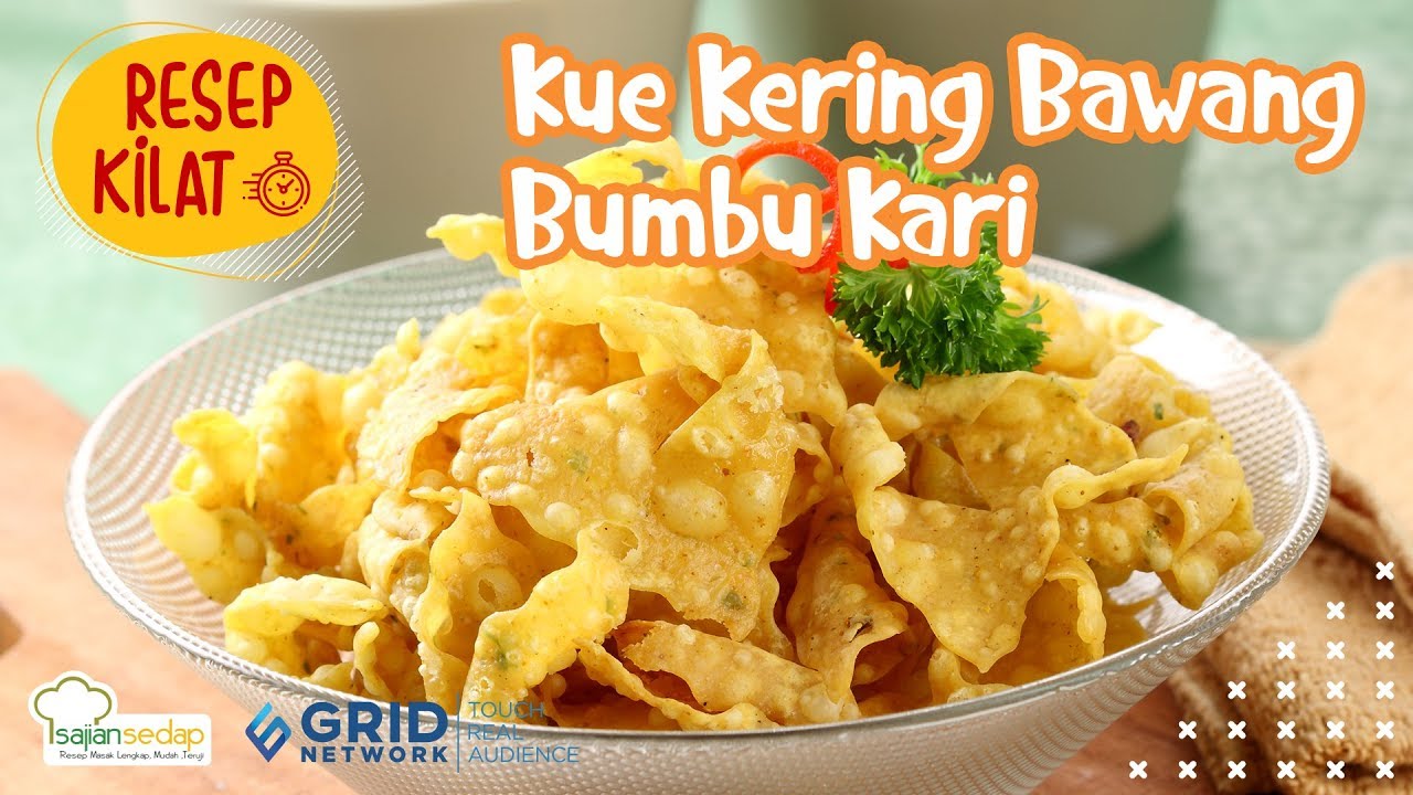 Resep Kue Kering Bawang Bumbu Kari, Gurih Banget! - YouTube