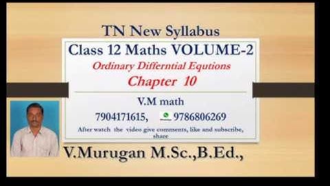 12th Maths  volume  2 Unit 10