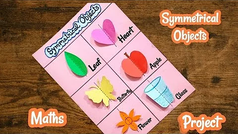 Symmetrical Objects Project | Symmetrical Shapes Project | Maths Chart Project #symmetricalshapes