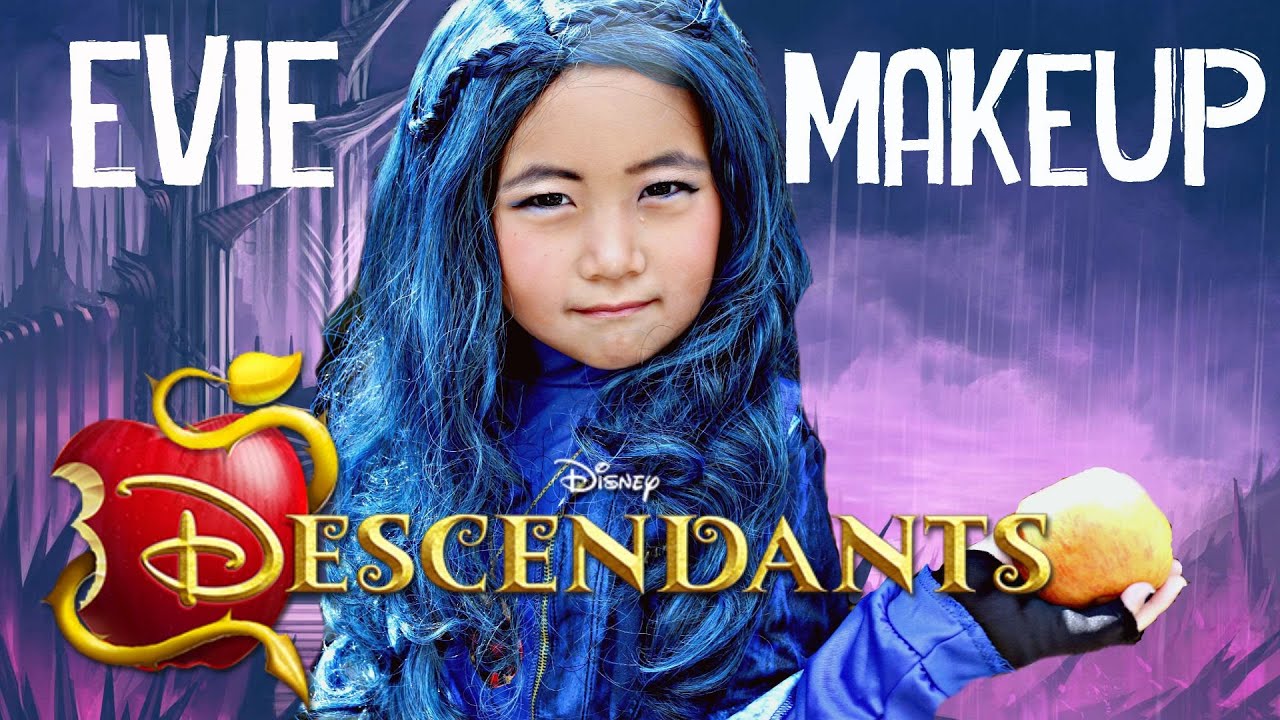 DISNEY DESCENDANTS EVIE MAKEUP LOOK TUTORIAL TRANSFORMATION FOR