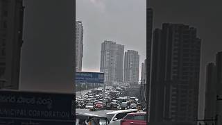 Traffic Chaos due to #heavyrain  #hyderabad