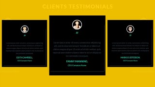 Responsive Testimonials Box Design Using Only HTML & CSS - HTML CSS Tutorial - CodeWithTanmay
