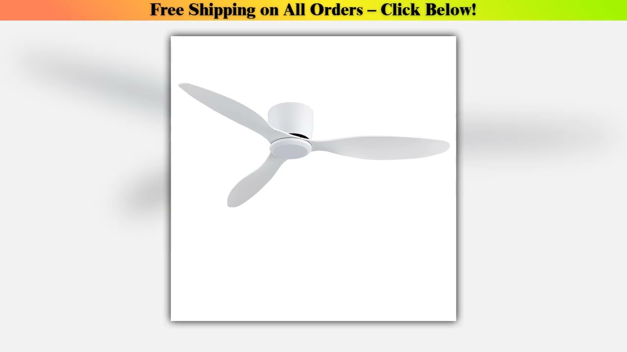 IRALAN  42 52 Inch Ceiling Fans No Light DC Motor Remote Control Cooling Fans Low Floor Ceiling