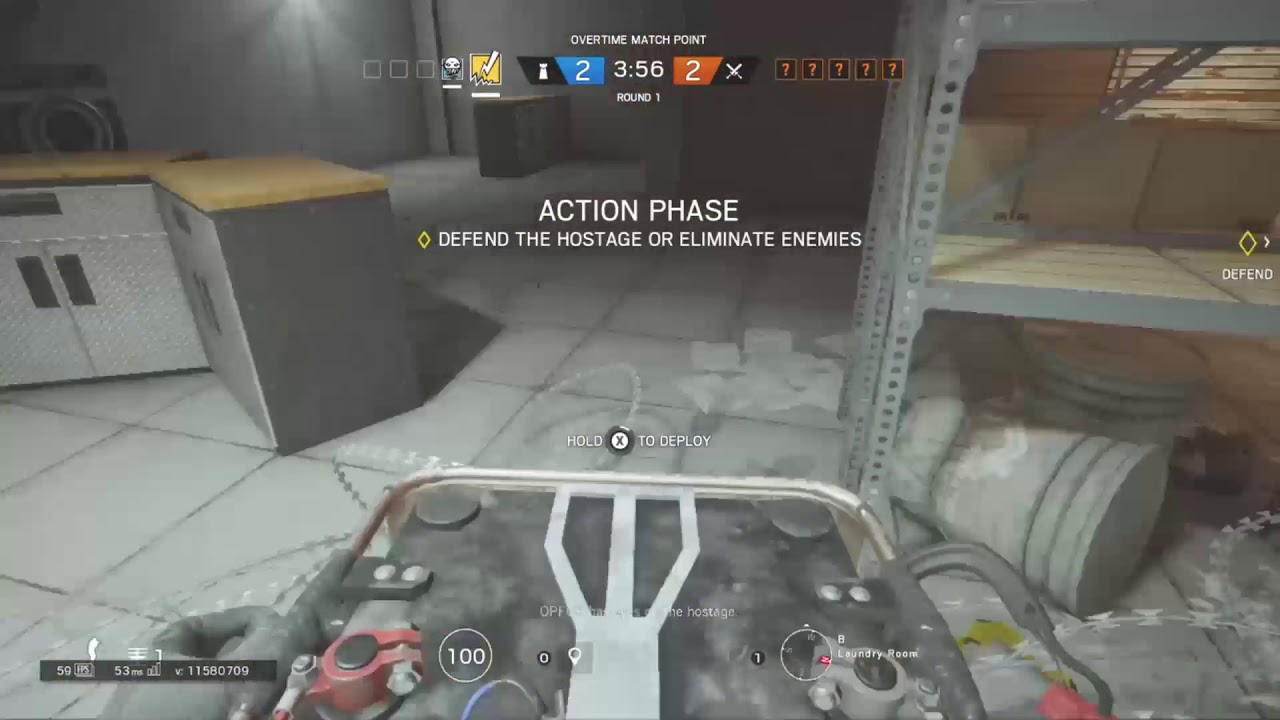Rainbow Six Siege ace on House. 1v4 clutch - YouTube