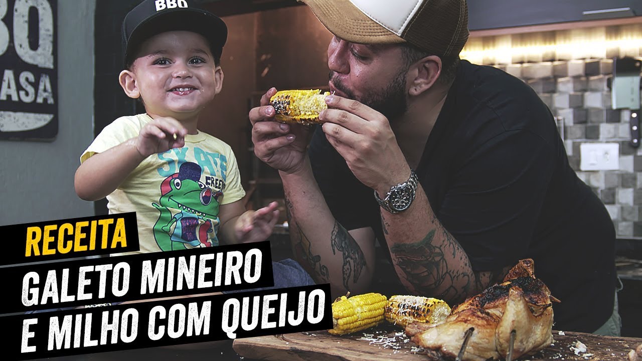 Galeto Mineiro no Espeto e Milho com Queijo receita de strogonoff de frango
