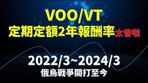 VOO/VT 定期定額2年報酬率-2024/03/02 - 天天要聞