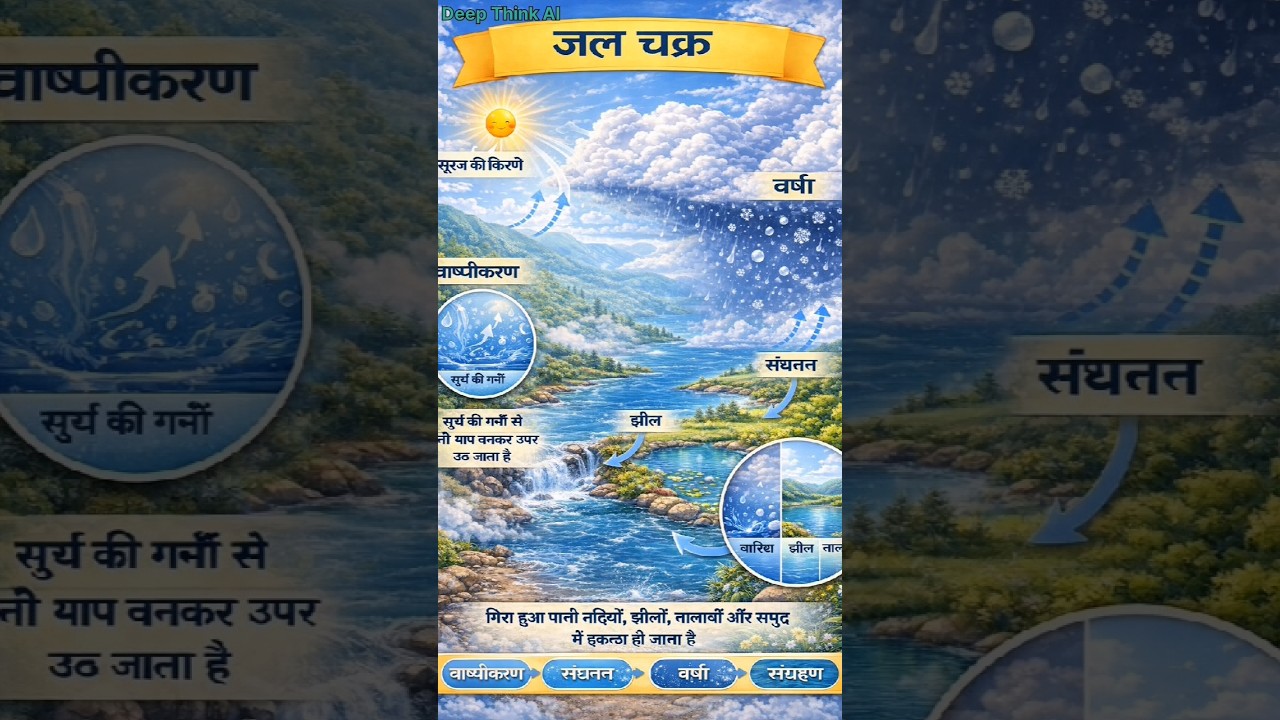 Water Cycle Step by step,jal chakra 