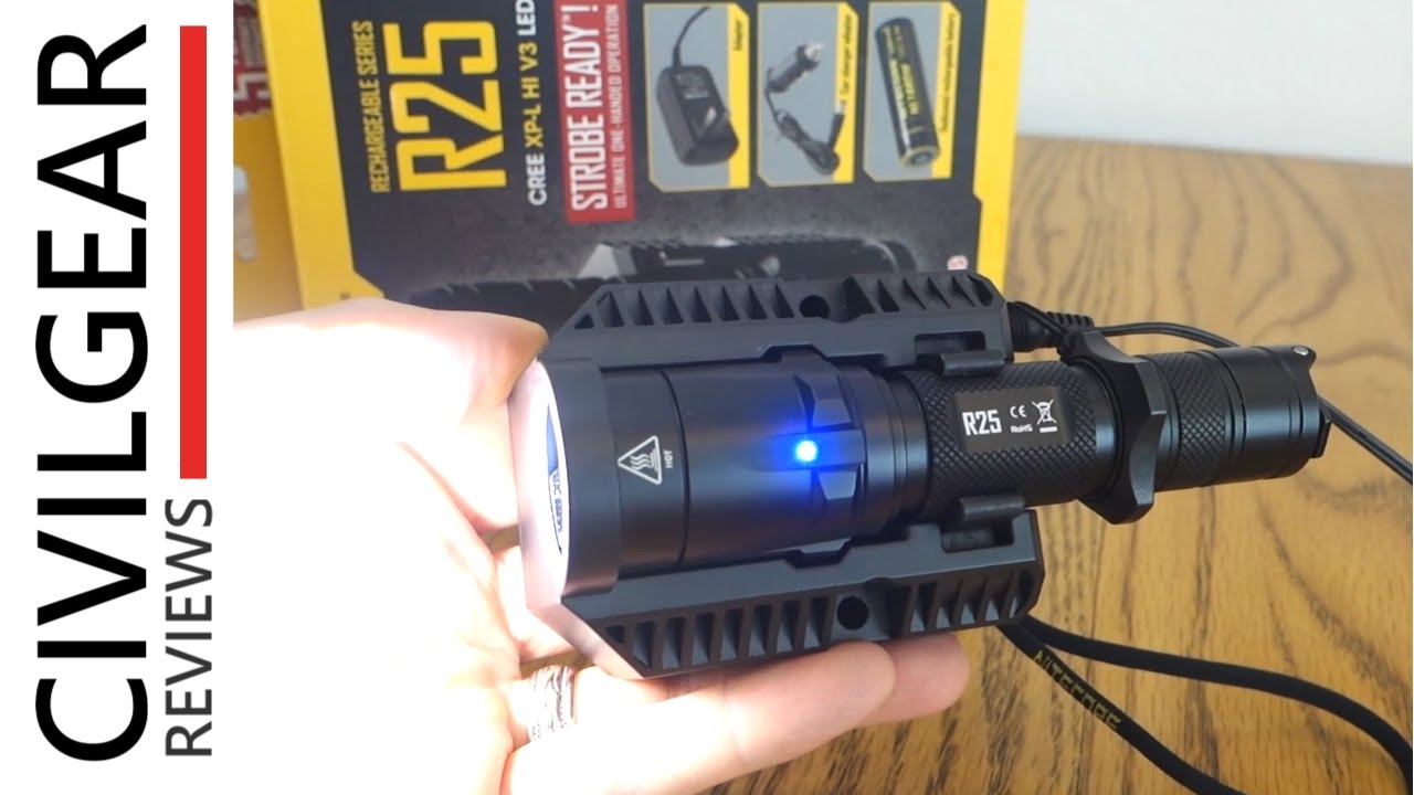 Nitecore R25 Flashlight Review ... for any bedroom ops - YouTube