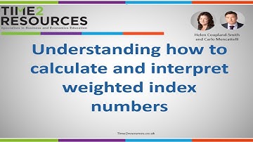 Understanding how to use weighted index numbers