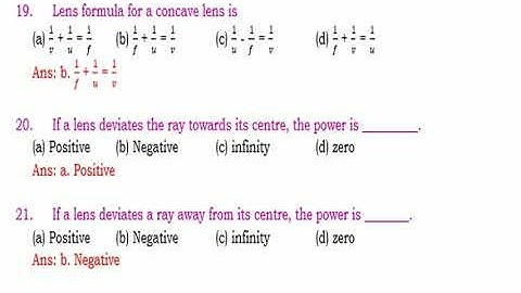 MCQ BASED ON LIGHT( REFRACTION OF LIGHT AT PLANE SURFACE,  THROUGH LENS & SPECTRUM)  X ICSE PHYSICS