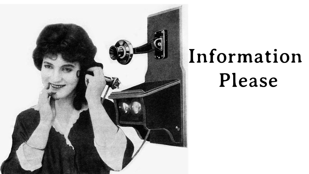 Information Please Telephone operators (untold stories) YouTube