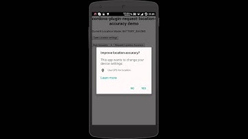 cordova plugin request location accuracy example