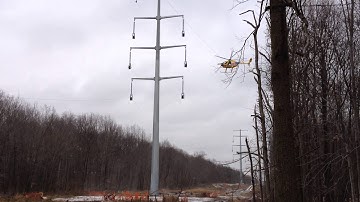 Helicopter Stringing Wire
