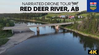 🚁 Red Deer River, Highway 54, Innisfail, Alberta 🌉 | 4K Drone