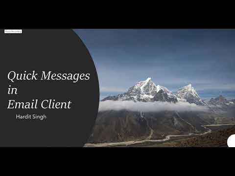 Quick Messages in Email Client in ServiceNow