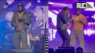 50 Cent Performs Wockesha With Moneybagg Yo At BMF Premiere Party