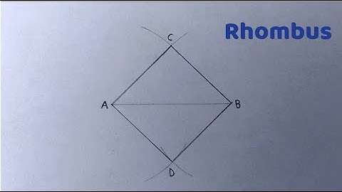 How to construct a rhombus when the length of the diagonal and side is given