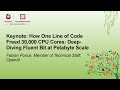 Keynote: How One Line of Code Freed 30,000 CPU Cores: Deep-Diving Fluent Bit at Petabyte... F. Ponce