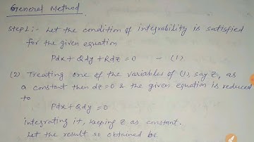 Solution of Three Variable Total Differential Equation by General Method