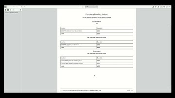 Product Purchase Indent Report Odoo V18