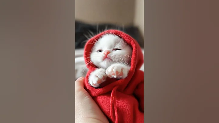 Video 8091011: british shorthair cat kitten, british shorthair cat reaction, cutest british shorthair cat, white british shorthair cat, little cat, cat kisses