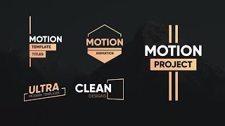 Motion Titles V2 Premiere Pro Templates