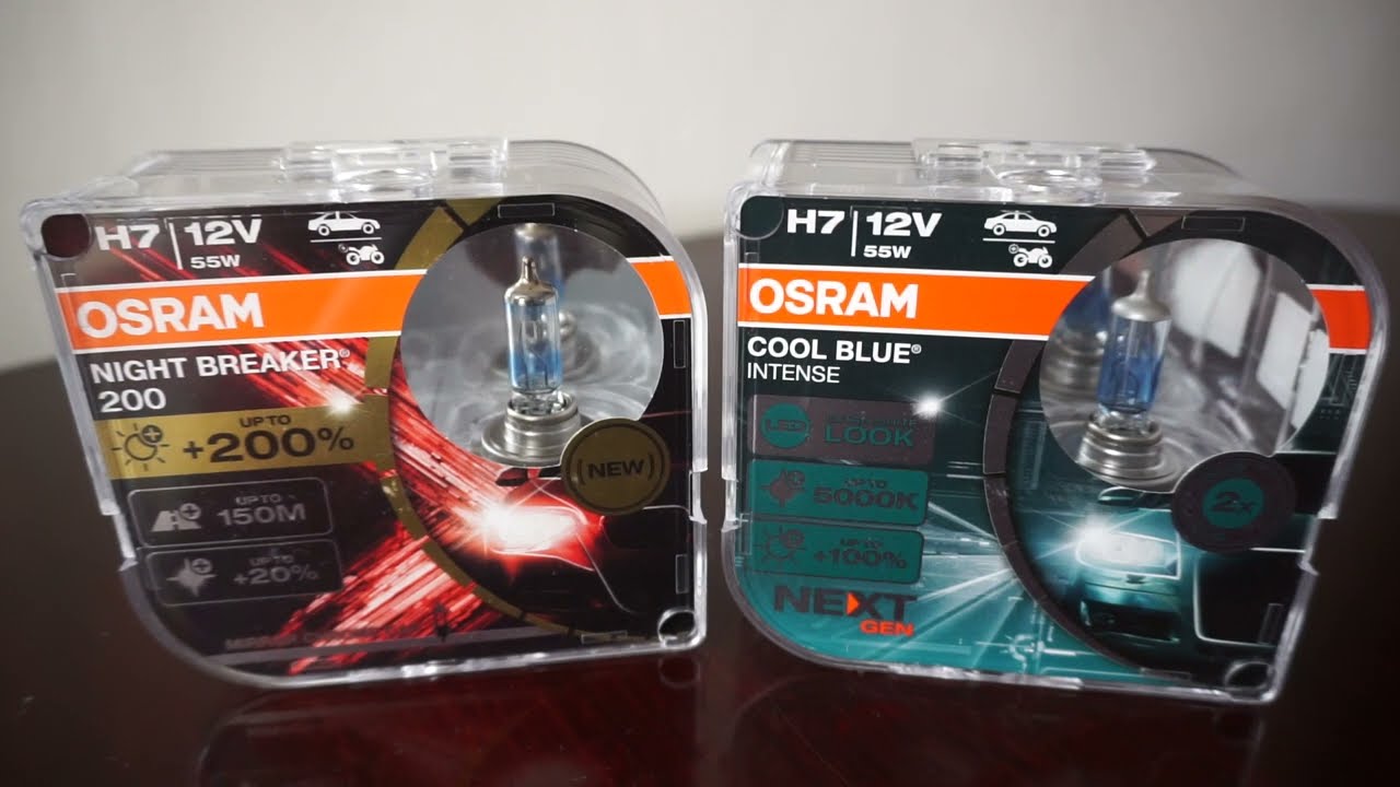 Osram H7 Night Breaker Laser 200 Headlight Bulb, 55w, 3550k, Pair