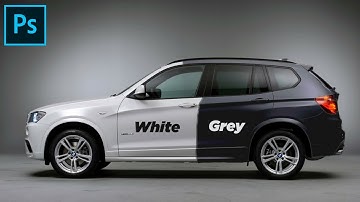 How to change the Car color from White to Grey OR Vice Versa - Photoshop Tutorial - Easy Method