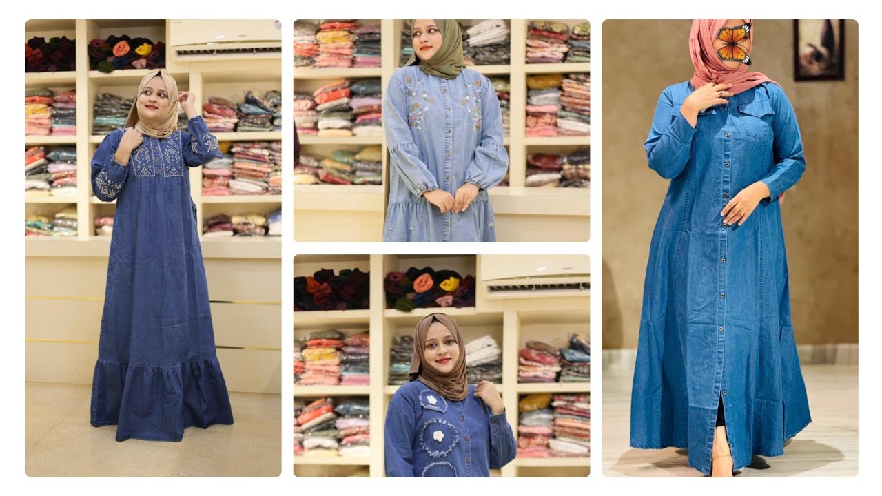 Stylish quality DENIM gown collection in malayalam /halasdreamworld 
